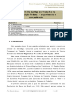 AULA 00: Da Justiça Do Trabalho Na Constituição Federal - Organização e Competência