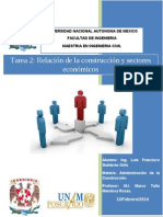 Tarea 2. Relacion de La Contruccio y La Economia