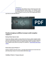 Cara Modifikasi Tampilan Windows 7
