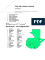 División Territorial de La República de Guatemala