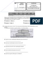 Teste de Matemática do 8o ano com resolução de exercícios