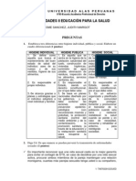 Desarrollo de Trabajo Academico Educacion Salud Pregunta 1 y 2