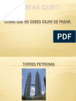 Cosas Que No Debes Dejar de Pasar