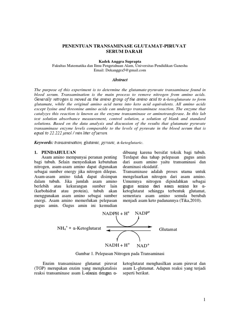 Pengukuran Serum Transaminase | PDF