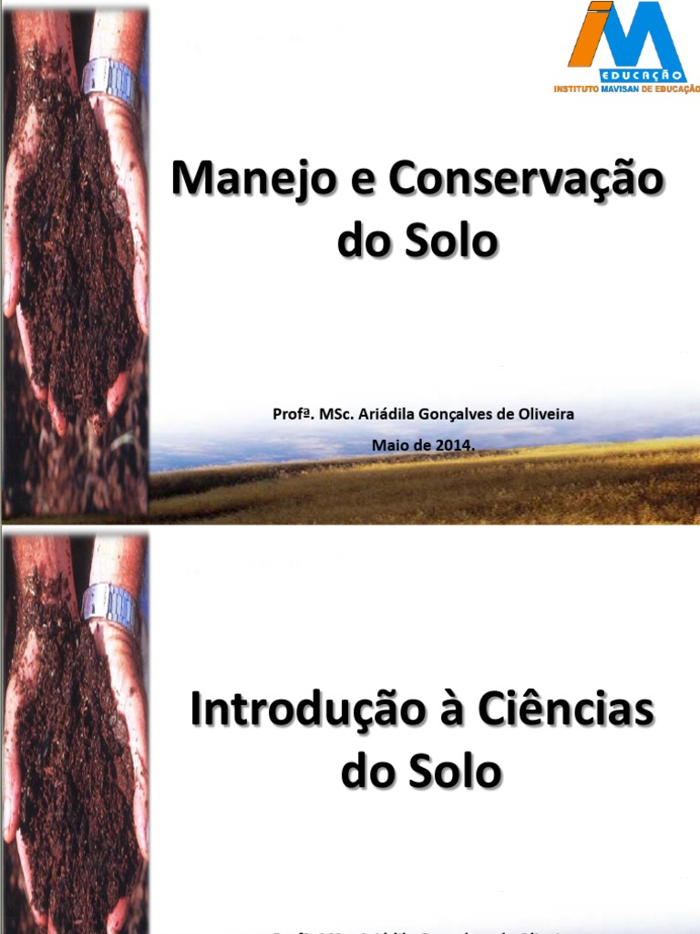 1 Aula Introdução A Ciências Do Solo | PDF | Solo | Oxigênio