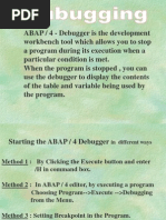 ABAP - Debugger