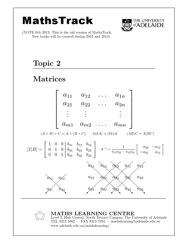 Matrices | PDF | Matrix (Mathematics) | Determinant