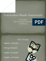 curriculum needs assessment