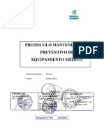 Protocolo Mantenimiento Preventivo de Equipamiento Médico. 3 Edición