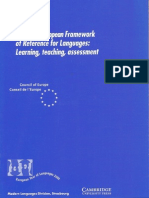 The Common European Framework of Reference For Languages: Learning, Teaching, Assessment