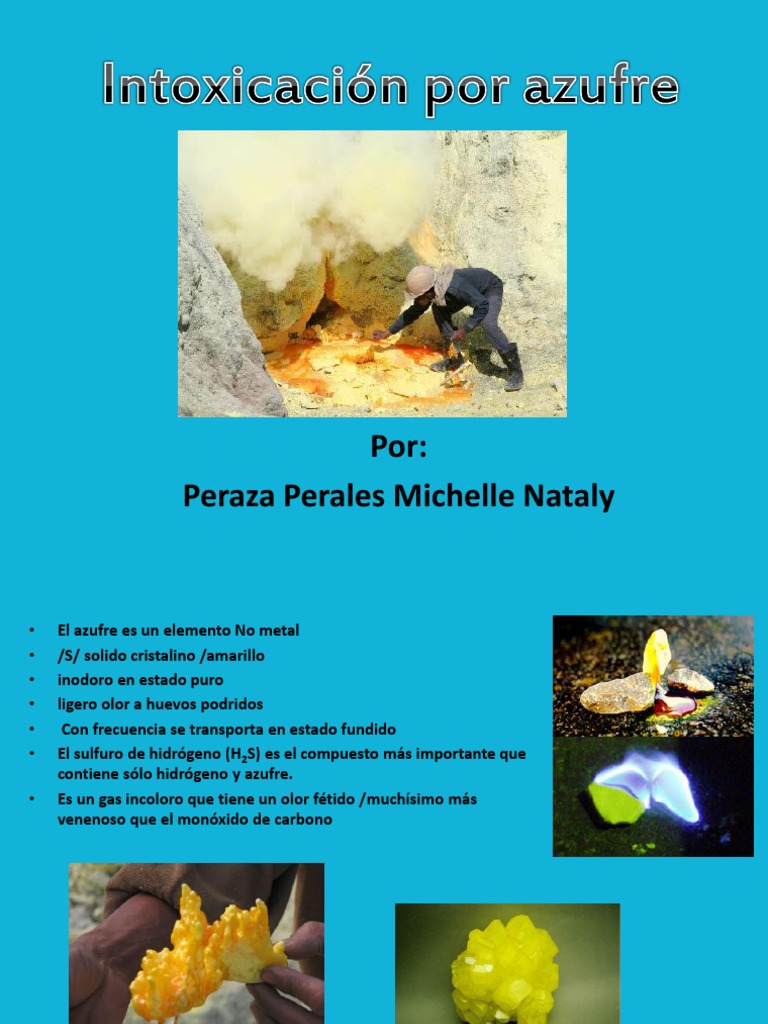 Efectos y riesgos del azufre en humanos | PDF | Azufre | Dióxido de azufre