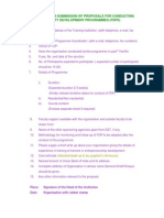 Proforma For Submission of Proposals For Conducting Faculty Development Programmes (FDPS)