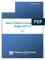 Pre Budget Seminar Report Ips'State of Pakistan's Economy and Budget 2014-15'.