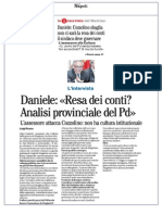 Daniele - Resa Dei Conti - Analisi Provinciale Del PD