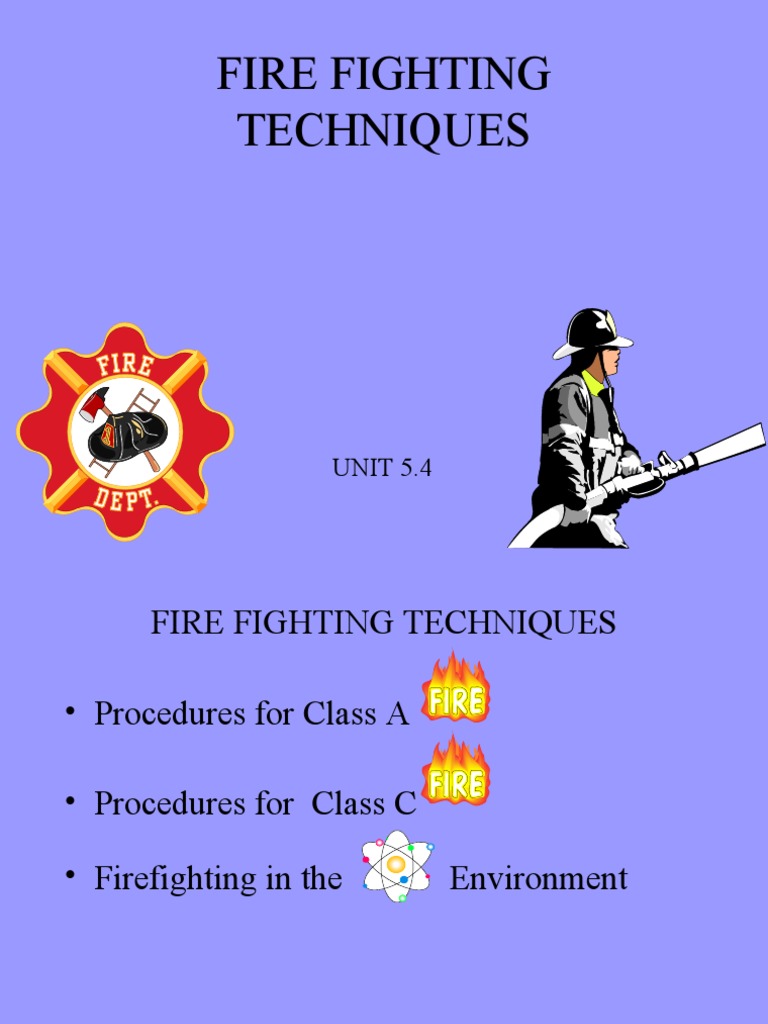 Fire Fighting Techniques Firefighting Fires