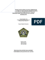 Alfan Endarto - BAB I (Pengaruh Kualitas Pelayanan Terhadap Kepuasan, Word of Mouth Recommendation Dan Loyalitas Pada Pasien Rawat Jalan Rumah Sakit Islam Sultan Agung Semarang