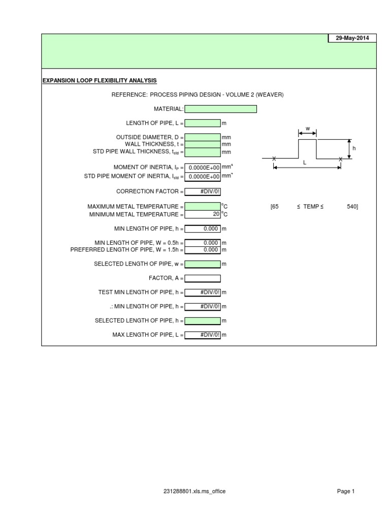 Expansion Loop Flexibility Analysis (Weaver) | PDF