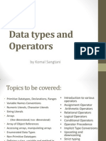 2 Data Types and Operators