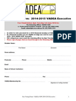 VADEA NSW AGM Fax Voting Form 2014