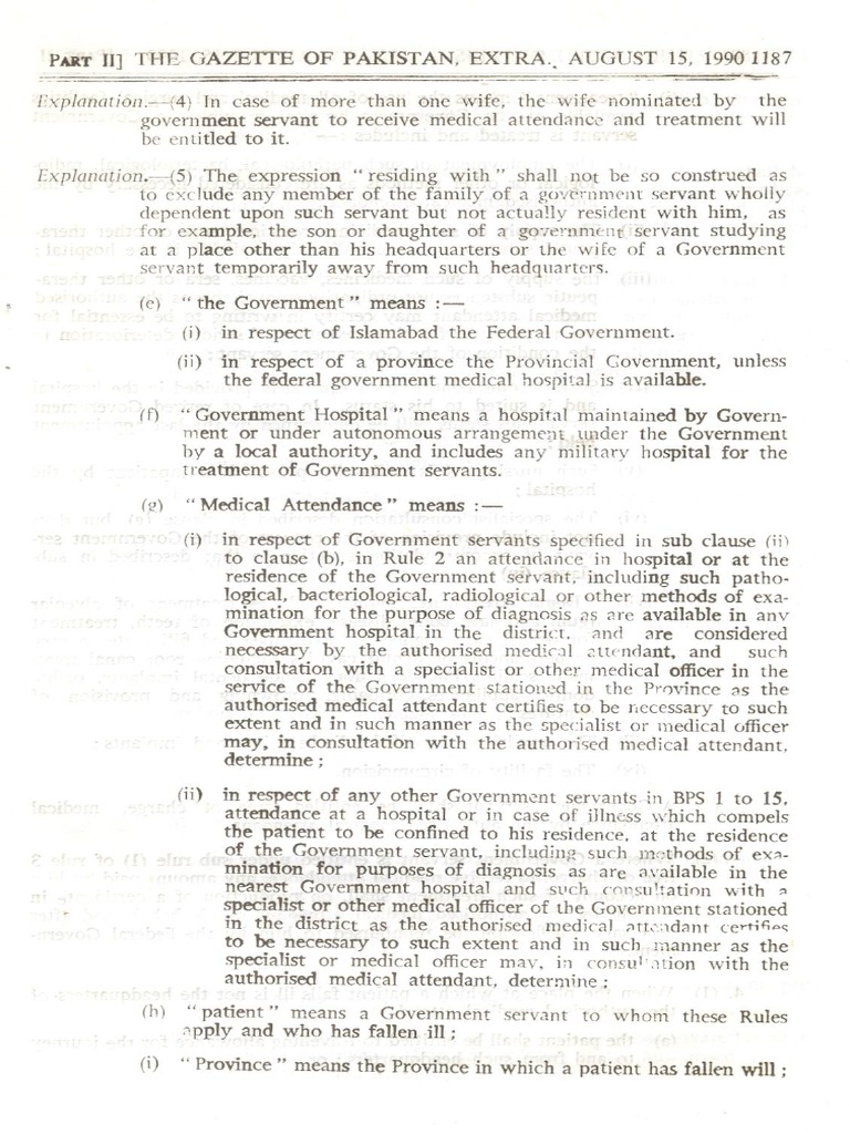 Medical Attendance Rules1990