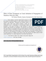 Effect of Heat Treatment On Crack Initiation & Propagation of Stainless Steel (Ss-304)