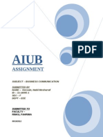 AIUB-Assignment Cover Sheet