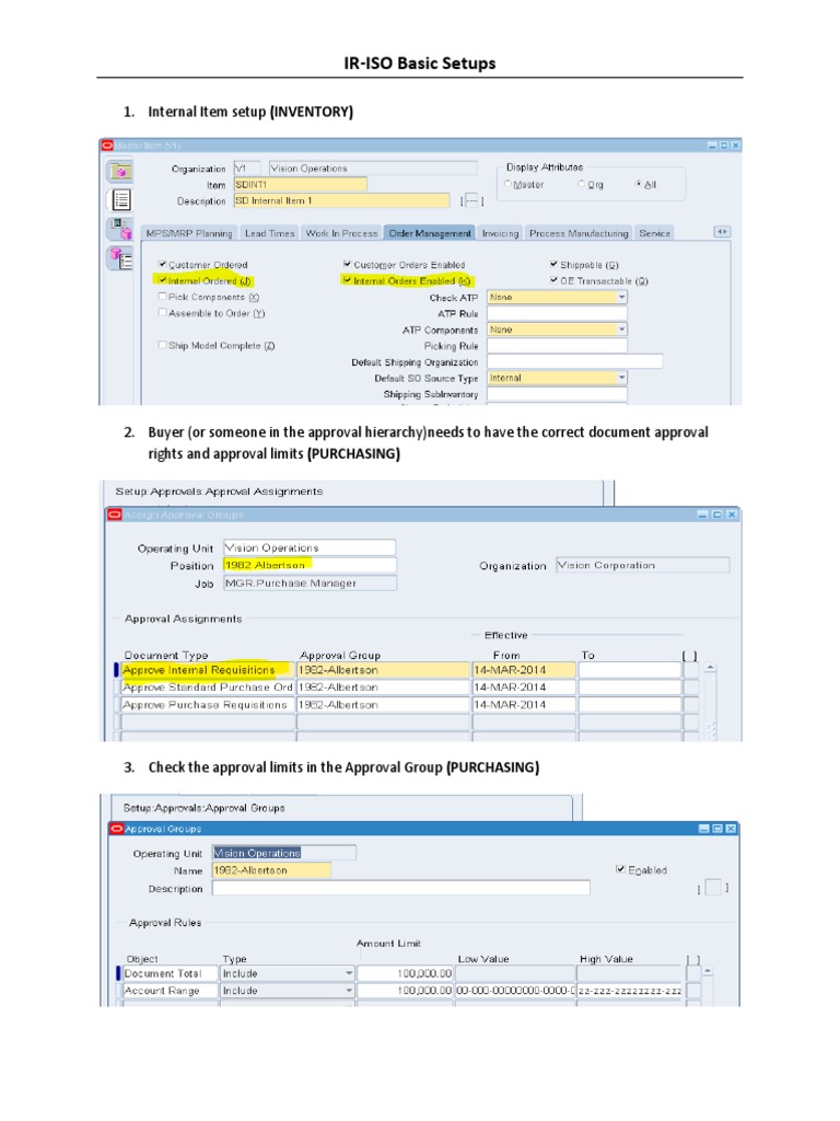IR ISO - Setups and Process Flow | PDF | Business | Economies
