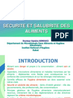 Securite Et Salubrite Des Aliments