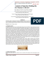 Design and Analysis of Injection Molding Die For Churner-A Review