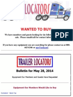 Wanted To Buy Bulletin - May 29, 2014