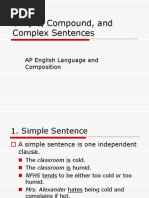 Simple Compound and Complex Sentences