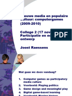 Nieuwe Media en Populaire Cultuur: Computergames (2009-2010) College 2 (17