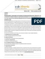 Profesionales y alumnado se formarán en Autonomía Personal y Atención a la Dependencia 