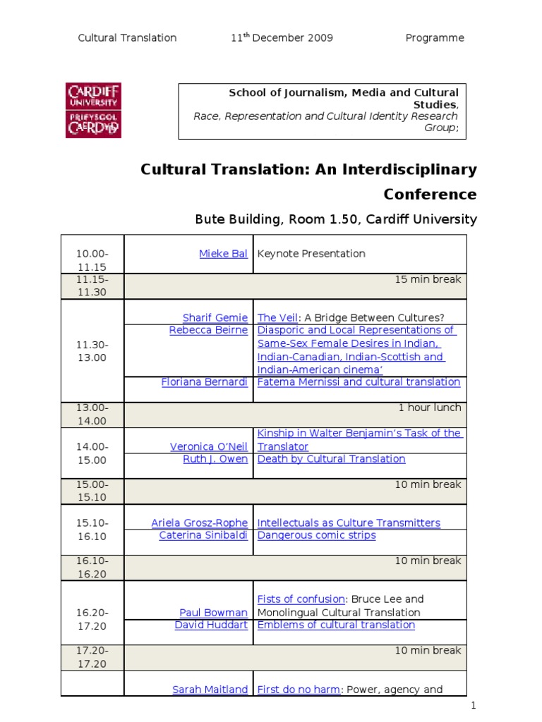 Cultural Translation Pdf Translations