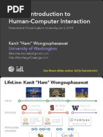 Intro to Human Computer Interaction