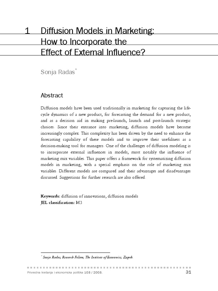 Incorporating External Influences in Diffusion Models | PDF | Ordinary ...