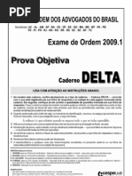 Exame OAB 2009-1 Prova Objetiva - Caderno Delta