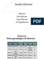 La Familia Ethernet: Ethernet Fast Ethernet Giga Ethernet 10 Gigaethernet