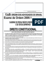 Exame OAB 2009-1 Prova Prático Profissional - Direito Constitucional