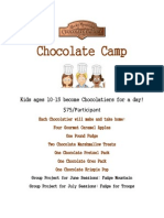 Chocolate Camp Flyer & Registration