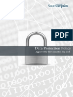 Data Protection Policy: Approved by The Council 10 July 2008