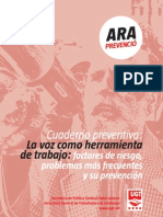 Cuaderno Preventivo La Voz Como Herramienta de Trabajo