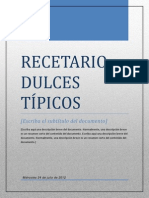 Recetario Dulces Tipicos