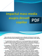 Impactul Mass Media Asupra Copilului