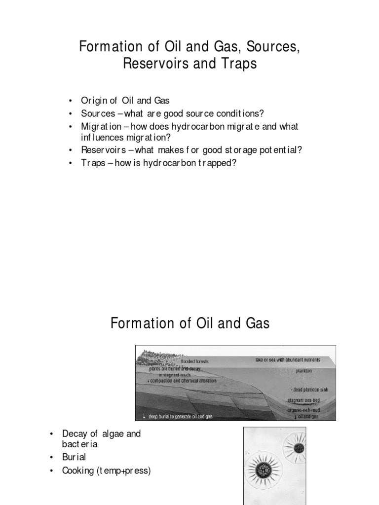 Oil and Gas Formation: Sources and Traps | PDF | Petroleum Reservoir ...