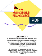 Pedagogie II- Principii Pedagogice