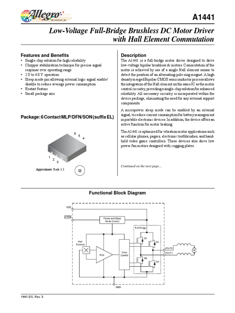 Low-Voltage Full-Bridge Brushless DC Motor Driver With Hall Element ...
