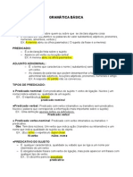 Gramática básica: sujeito, predicado e termos da oração