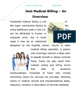 Fraudulent Medical Billing - An Overview