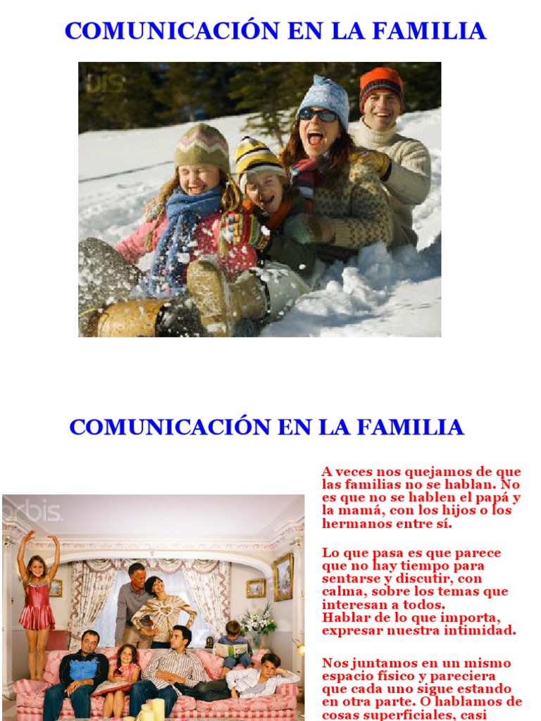Comunicacion en La Familia | PDF | Familia | Comportamiento